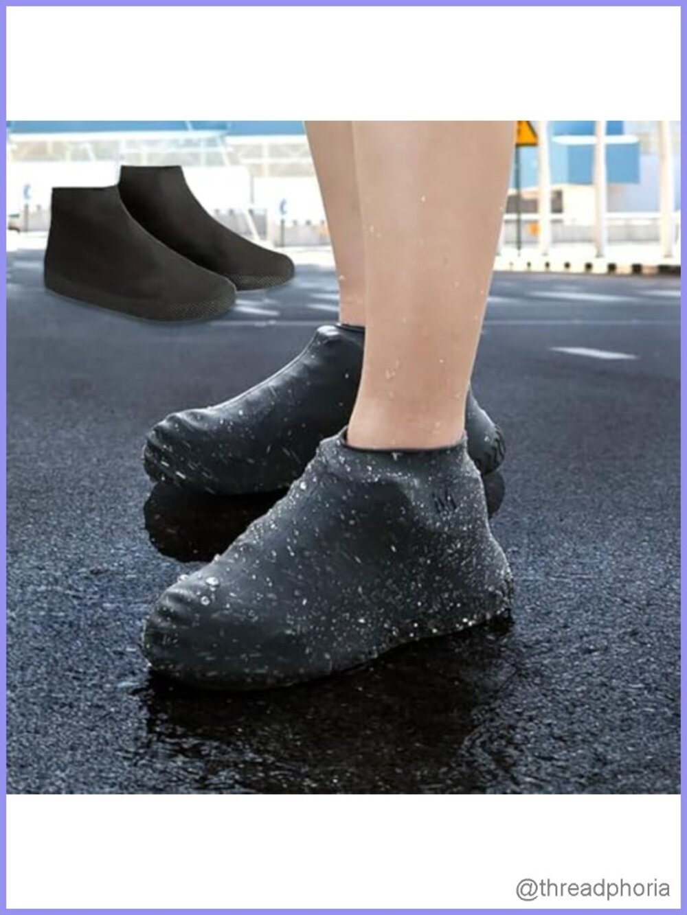 Waterproof Reusable Elastic Shoe Covers Protector for Rain and Wet Weather